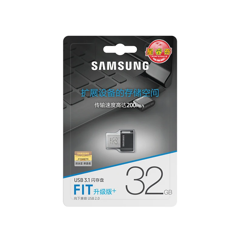 SAMSUNG USB3.1 Flash Drive FIT Plus 32 г 64 г 128 г 256 г накопитель Крошечный Pendrive Memory Stick устройство хранения U диска мини Flashdrive флэшка флешки флешка