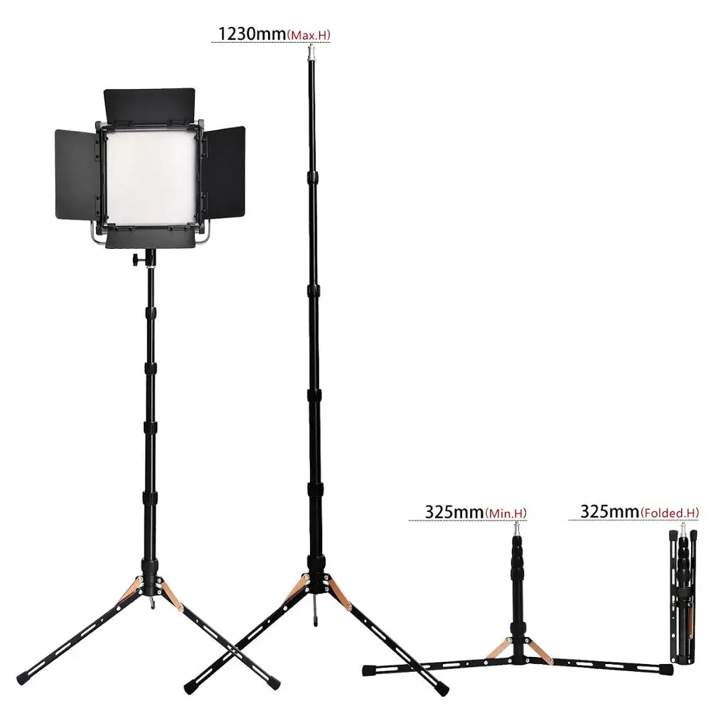 Fosoto 2 в 1 комплект LED видео свет 3200 5600K 40W фотографические лампы с штативами
