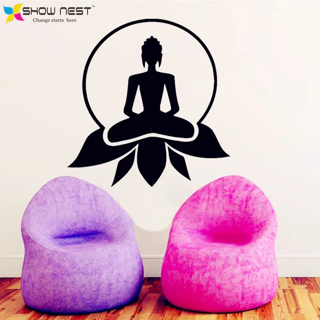 Yoga Style Wall Decal Lotus Buddhism Zen Meditation Home Decor Yoga Style Wall Decal Lotus Buddhism Zen Meditation Home Decor On The