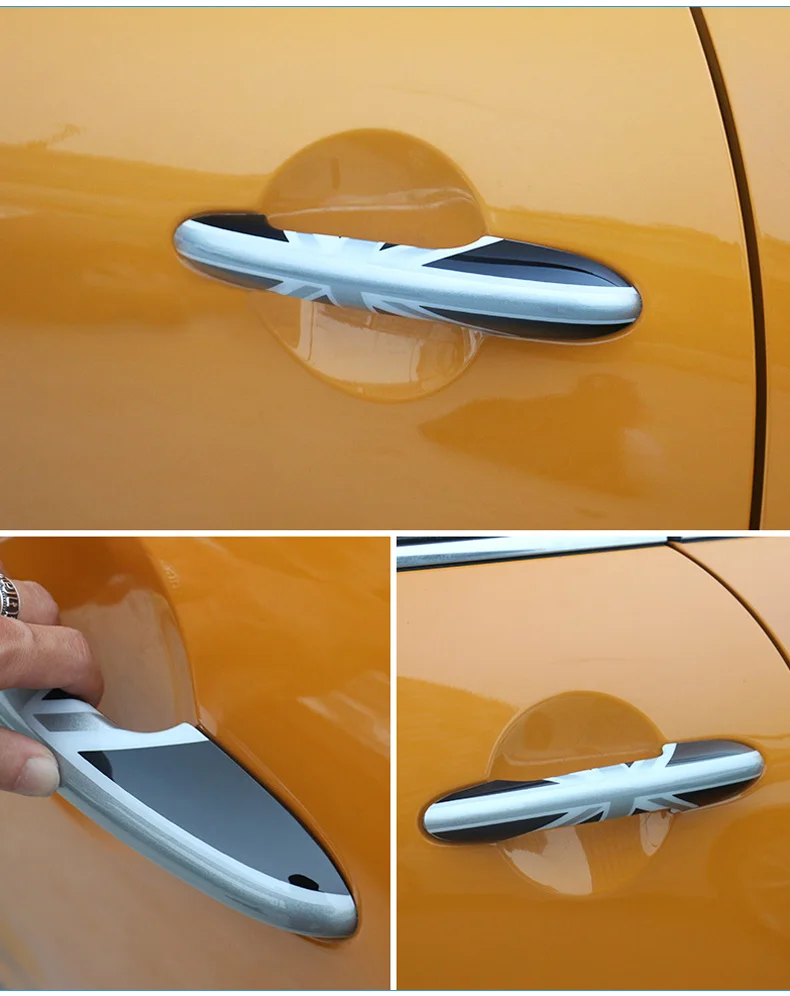  Car Door Handle Covers Sticker Decal Decoration for Mini Cooper Countryman R60 Paceman R61 Accessories Car Styling (8)
