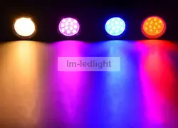 Быстрая бесплатная доставка 20 штук RGB след LED 3 Вт 9 Вт 12 Вт теплый белый натуральный белый холодный белый Disco led освещение