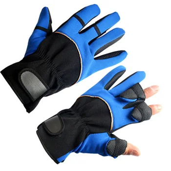 

Free Size New Winter Fishing Gloves 3 Fingers Cut Outdoor Sports Warm Waterproof Finger Expose Hide Glove