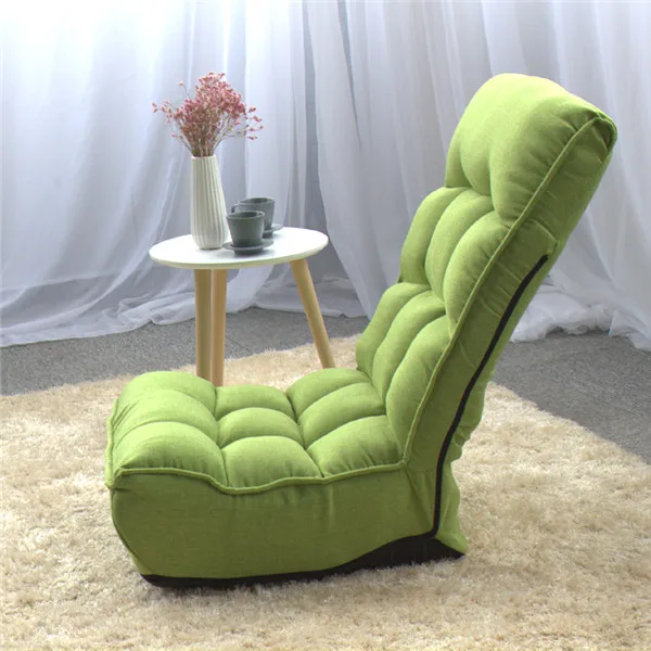Эргономичный Регулируемый складной ленивый диван расслабляющий пол игровой стул, гостиная напольная Мебель Диван складной стул для чтения или отдыха - Цвет: Green Color
