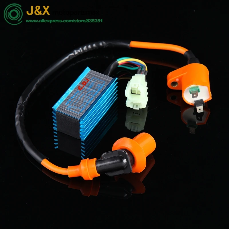 Катушка зажигания для скутера 6 контактный гоночный AC DC CDI GY6 50cc 125cc 150cc Мопед ATV 139QMB