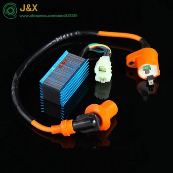 

Scooter Performance 6 pin Racing AC DC CDI Ignition Coil GY6 50cc 125cc 150cc Moped ATV 139QMB 152QMI 157QMJ Scooter Parts