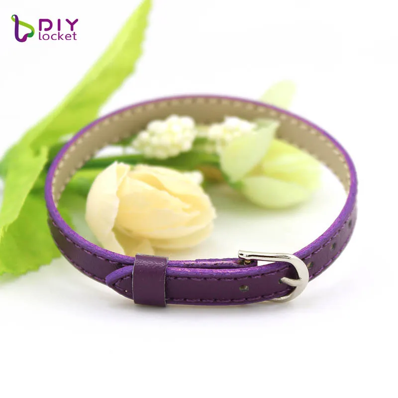 Leather Bracelet Fashion Bracelet Fashion Jewelry 10PCS 8MM Artificial Leather DIY Wristband Mix Color Charms