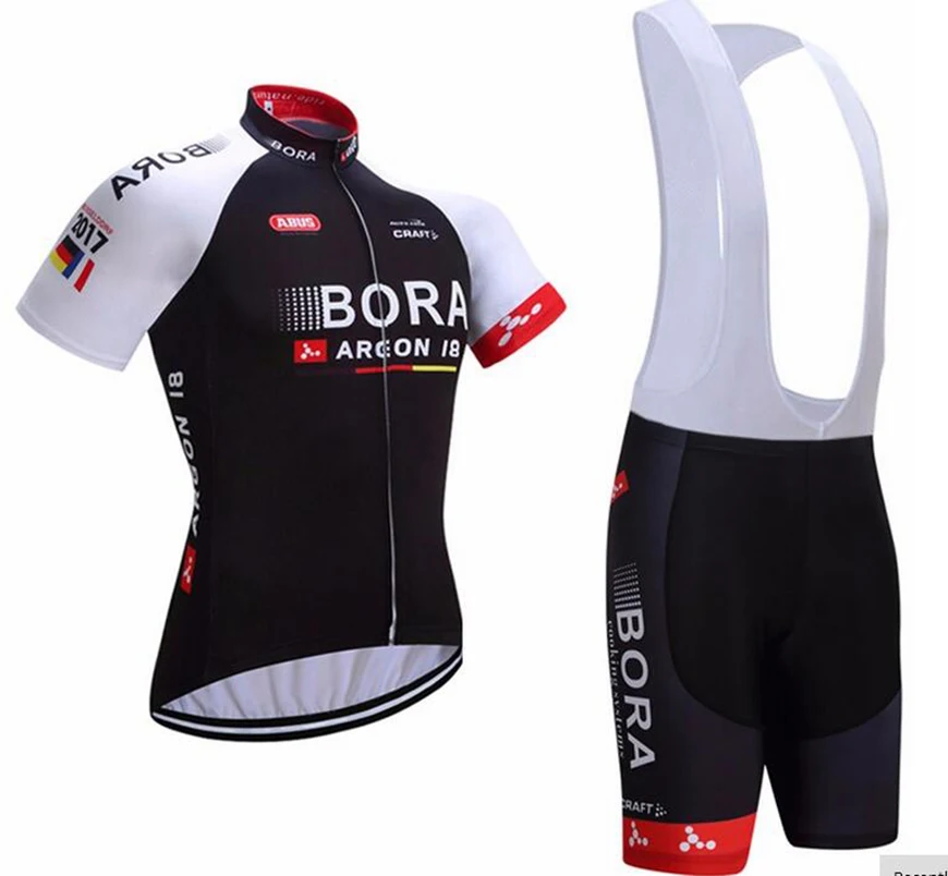 Beste Team Motocross Jersey Zomer Korte Mouw BORA Wielerkleding Rijden Sport Ademend Bib Shorts Pro Fiets Kleding Slijtage MTB