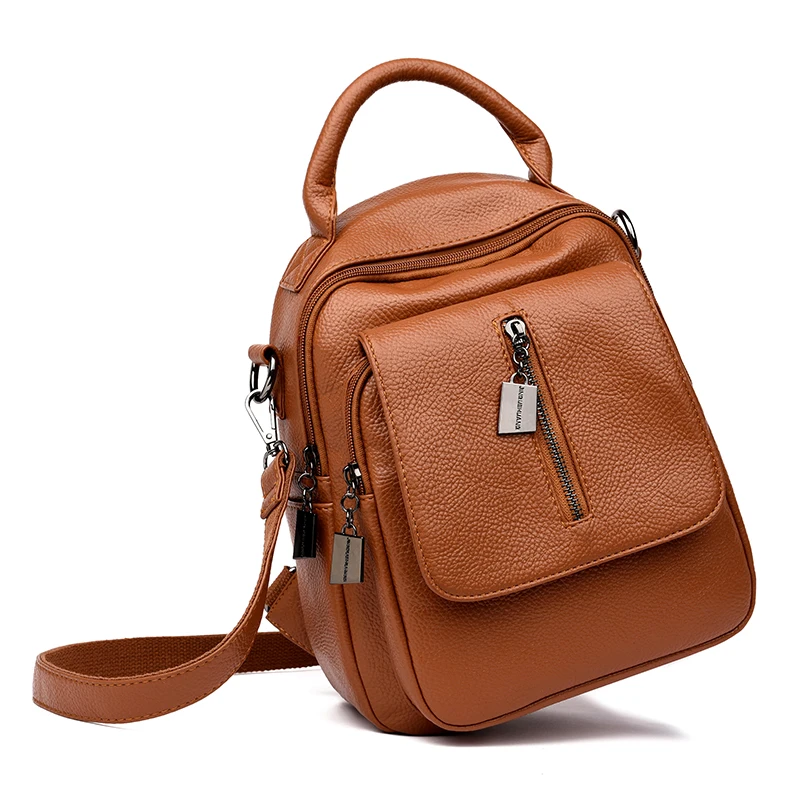 Mochila multifunción informal de cuero de alta calidad para niñas adolescentes mochila escolar mochila