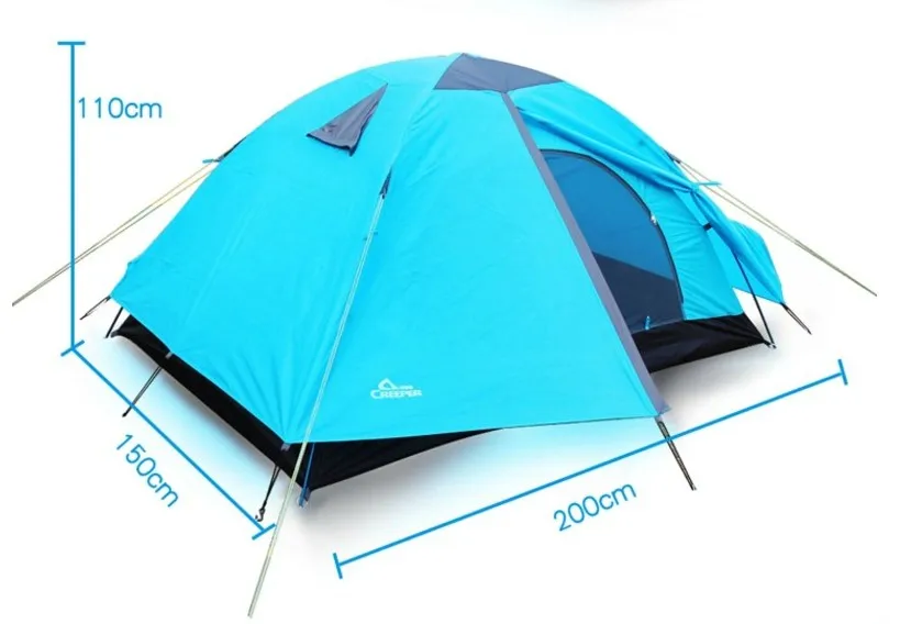 Outdoor double double anti rain camping tents Aluminium alloy rod folded couple tent wholesale Outdoor double double anti rain camping tents Aluminium alloy rod folded couple tent wholesale