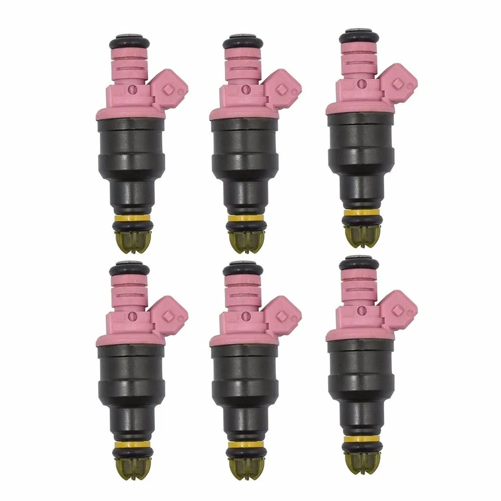 6 Pink Top Fuel Injectors For Bmw 328i Z3 M3 528i M52 6 Cyl Injector