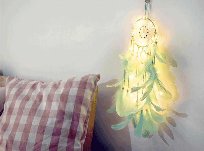 Ночной светильник в стиле Ловец снов, Индийский национальный стиль, светодиодный светильник-гирлянда, романтическое украшение для комнаты, Рождественское украшение