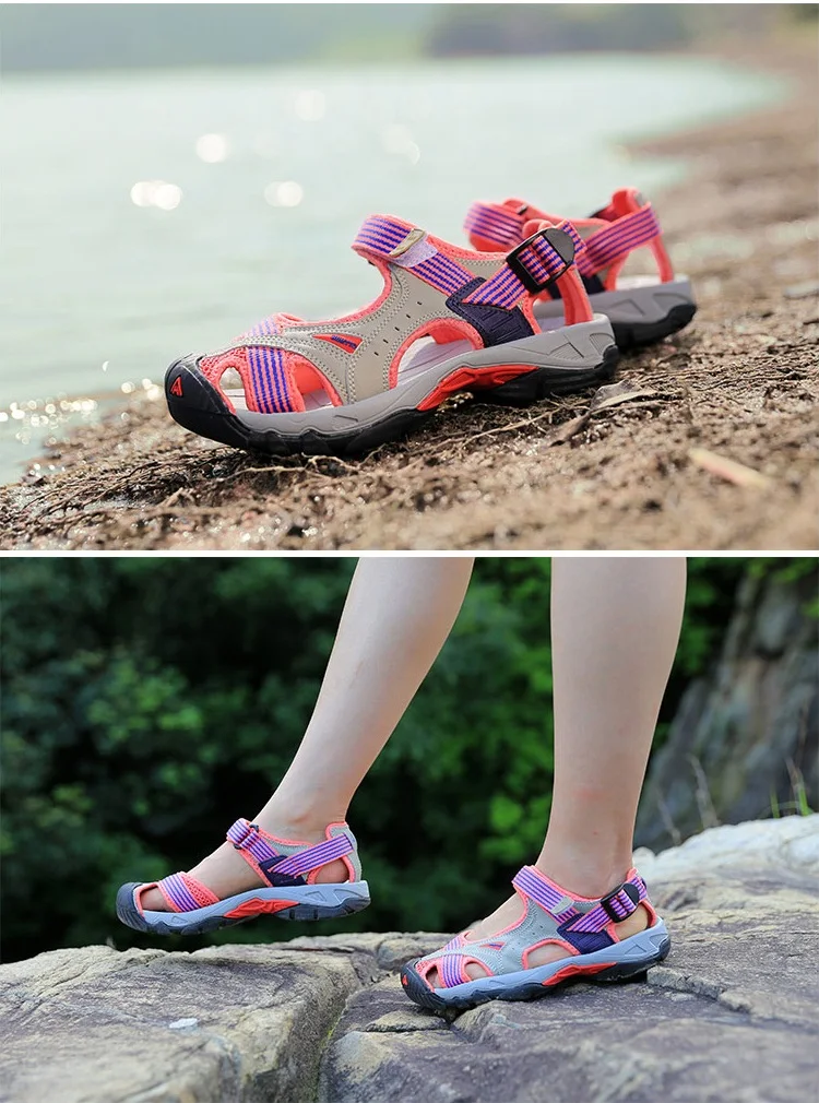 Mulher ao ar Sapatos de Malha de ar de Borracha Humtto Livre Upstream Sapatos Respirável Verão Aqua Sandálias Wading Secagem Rápida Praia Sneaker 10 Esporte e Lazer