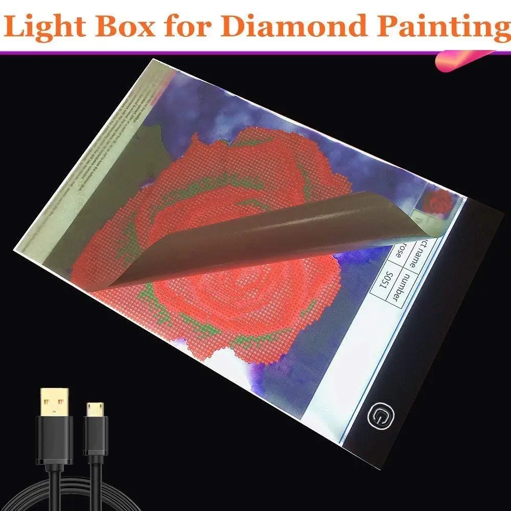 LED lighted Drawing Board Ultra A4 Drawing table Tablet light Pad Sketch Book Blank Canvas for Pain