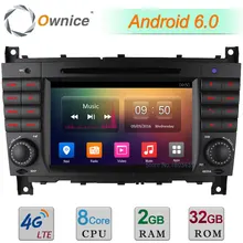 Android 6.0 Octa core 2 ГБ Оперативная память 4 г FM автомобильный DVD Радио для Benz clk430 clk500 clk550 clk55 AMG clk63 AMG C Class C350 C32 C55 C63 AMG