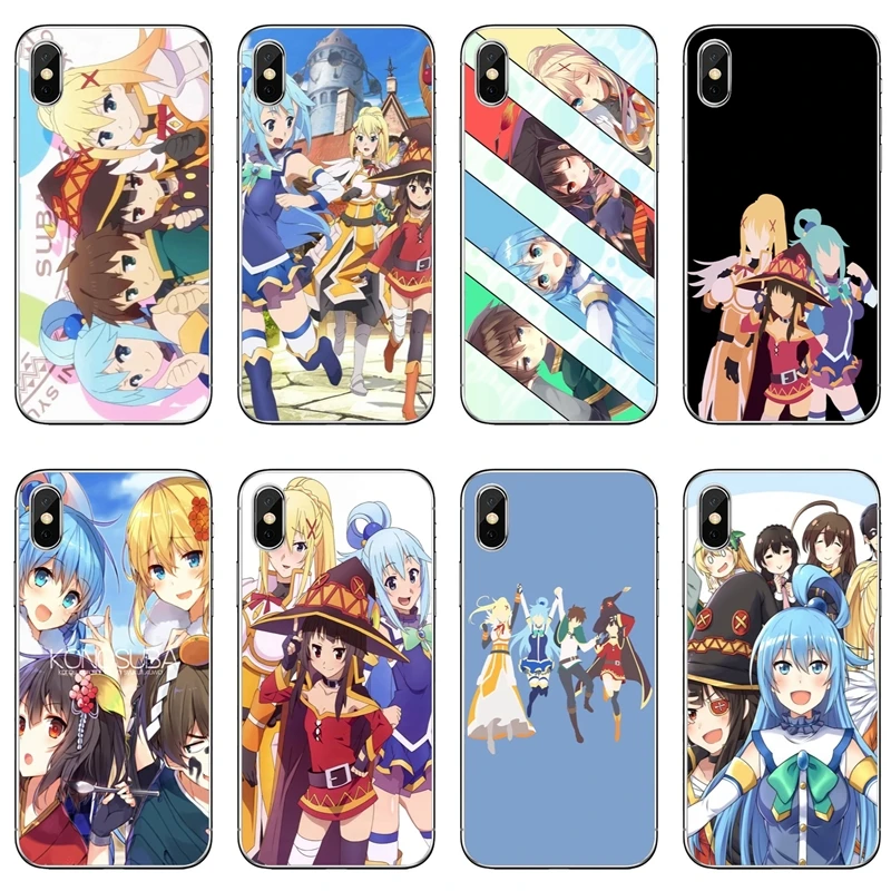 

soft phone case cartoon konosuba For Xiaomi Redmi Note 7 6 5 5A 4 pro S2 5 plus 6A 4A 4x Pocophone F1