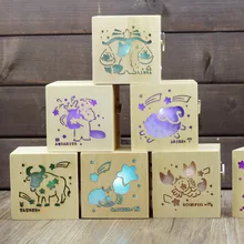 Star Creative Music Box Music Box Wooden Hand Student Gift Decoration Color Light