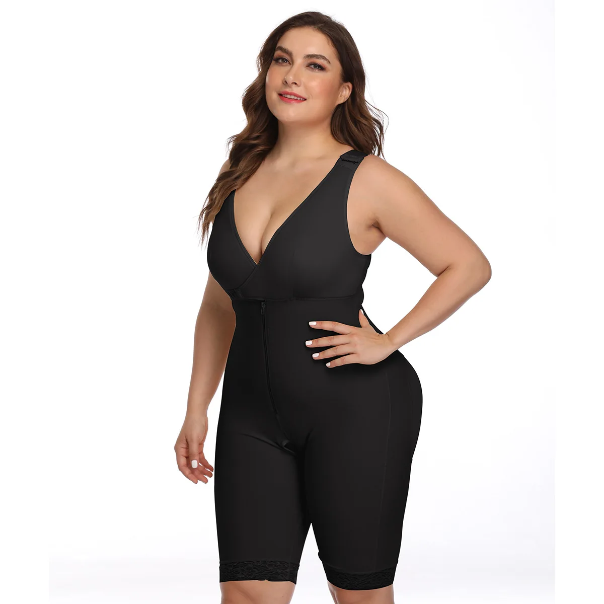 Размера плюс 6XL латекс Для женщин Body Shaper после липосакция Пояс зажим застежка-молния комбинезон жилетка талию формирующий Reductoras Корректирующее белье