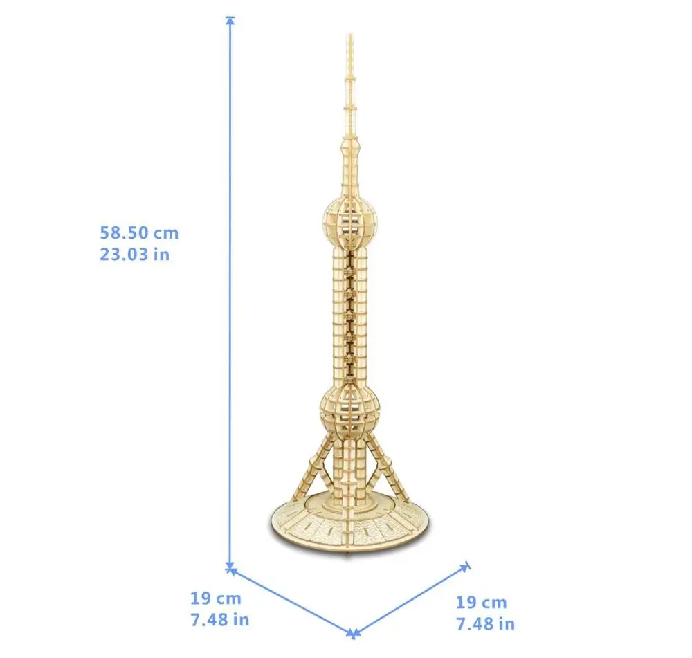 Лазерная резка строительство дерево 3D головоломка Эйфелева Лондонский мост башня пизанского Дубай Himeji замок модель для взрослых детей обучающая игрушка - Color: J
