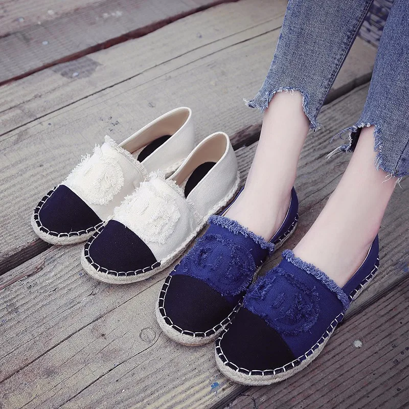 

2019 Spring Women Flats Ladies shoes Loafers cotton Slip on Shoes Ballet Flats round toe Comfortable Casual Ladies shoe