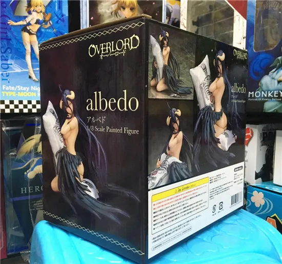 GZTZMY Overlord albedo with pillow Sexy girls Anime PVC Action Figures toys Anime figure Toys Anime figure doll For Kids Gifts4