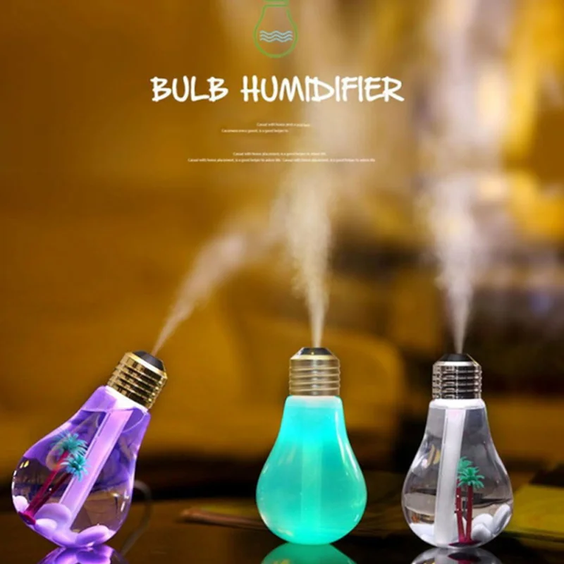 

400ml LED Lamp Air Ultrasonic Humidifier for Home Essential Oil Diffuser Atomizer Air Freshener Mist Maker with LED Night Light