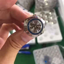 16 мм Водонепроницаемый Нержавеющая сталь металлический светодиодный Мгновенный кнопочный переключатель авто гоночный спортивный режим переключения переключатель подсветки Мощность