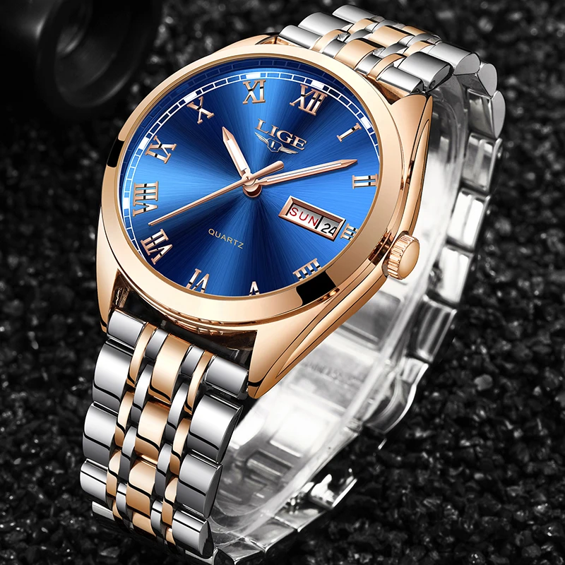 

2019New LIGE Watches Men Top Brand Fashion Chronograph Male Stainless Steel Waterproof Business Men WristWatch Relogio Masculino