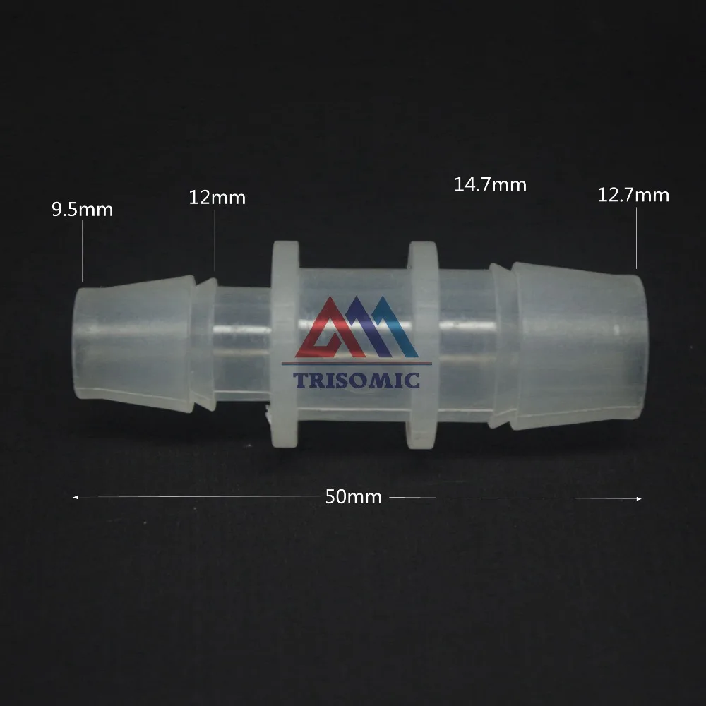 12,7 мм * 9,5 мм прямой, Редукционный соединитель пластиковый фитинг колючей редуктор
