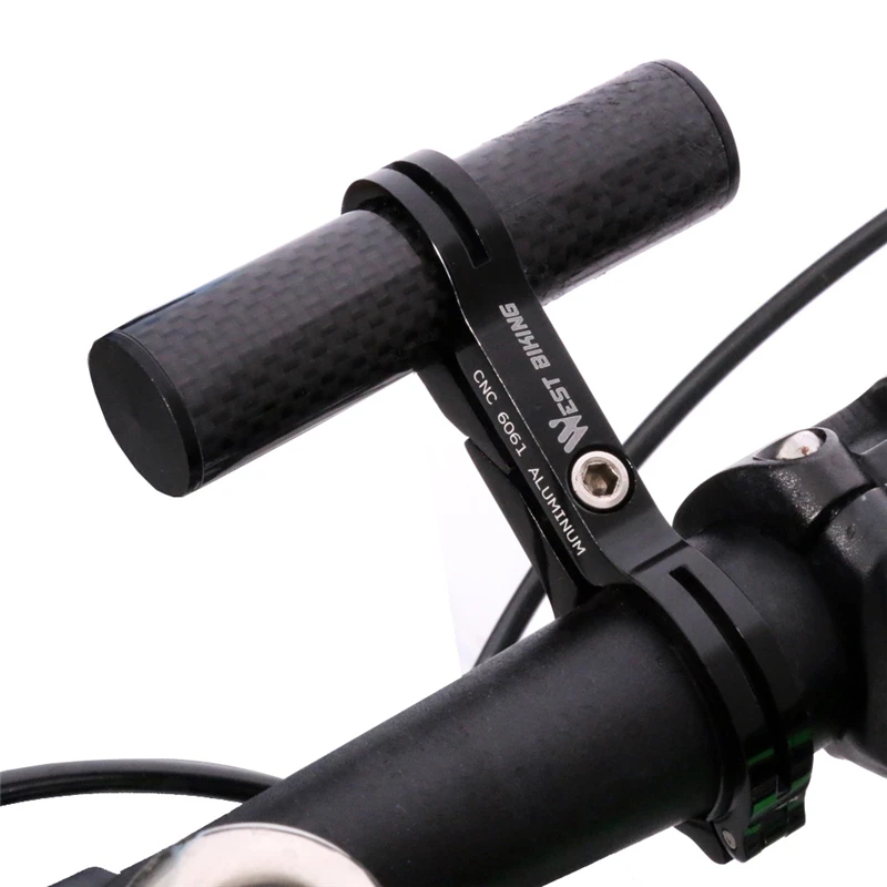 Flash Deal WEST BIKING Bike Light Extender Handle Bar Aluminum Extensions Mount Torch Clamp Lamp Holder Front Bike Bicycle Light Holder 25
