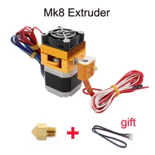 3D Головка Принтера MK8 Экструдер j-глава Hotend Насадка 0.4 мм Корма Входе Диаметр 1.75 Нити Дополнительные Сопла + 1 м кабеля двигателя