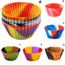 12 шт. силиконовые обертки для кексов формы выпечки чашки Чехлы кухня Выпечка DIY инструмент Бур для отверстий horaround BDF99