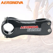 AERONOVA Велоспорт велосипед стволовых 31,8 мм UD Глянцевая стержень дороги углерода/MTB велосипеда 10 градусов 90/100/110 мм велосипедный вынос руля