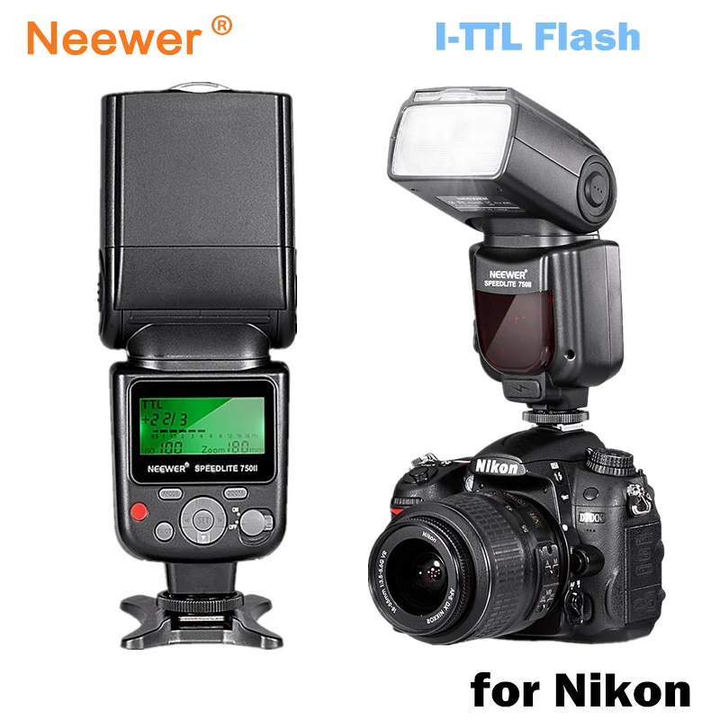 Вспышка Neewer VK750 II i TTL с ЖК дисплеем для цифровой зеркальной камеры Nikon D7100 D7000 D5300 D5200