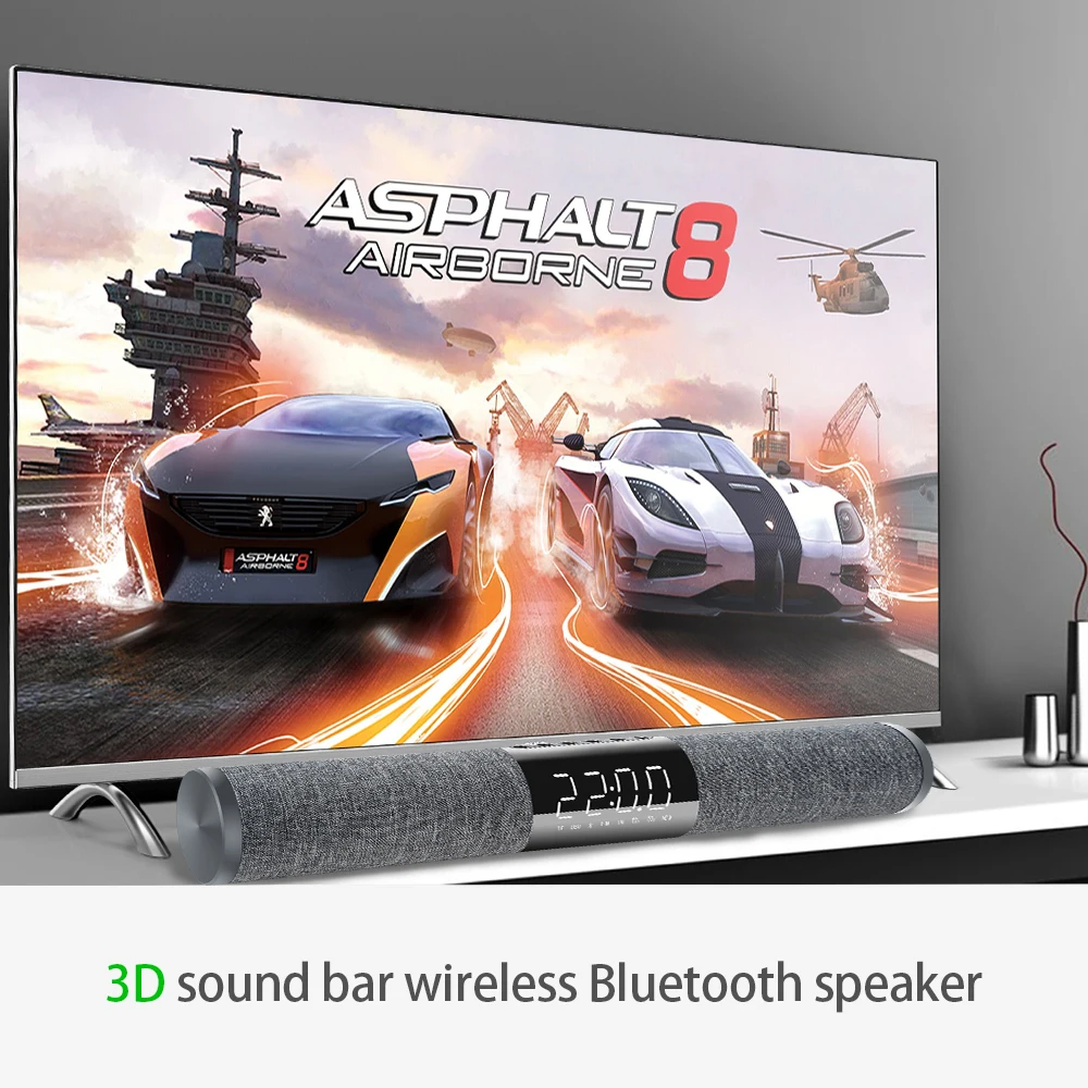 Новый OGV ТВ Bluetooth Саундбар портативный беспроводной динамик 3d Surround звуковой сабвуфер s поддержка Fm радио Tf usb-будильник