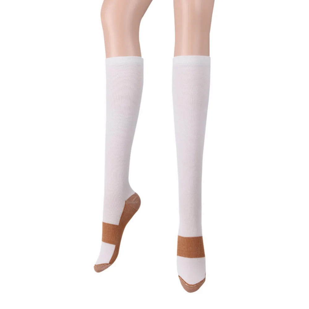 1Pair Women Slim Leg Varicose Veins Sleep Compression Socks Thigh High