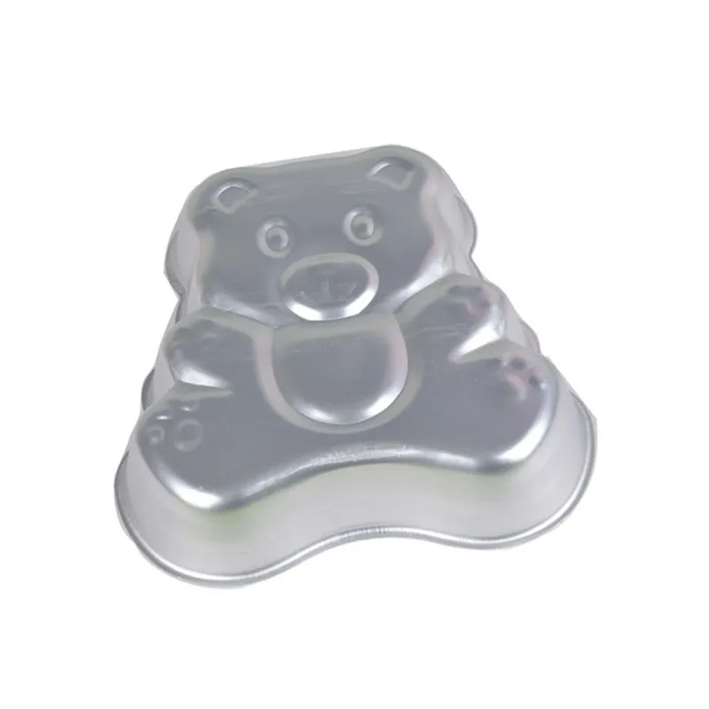 3D Cartoon Bear Fondant Cake Pans Anode Aluminum Alloy Chiffon Cake Molds DIY Western Food Baking Decorating Tools2