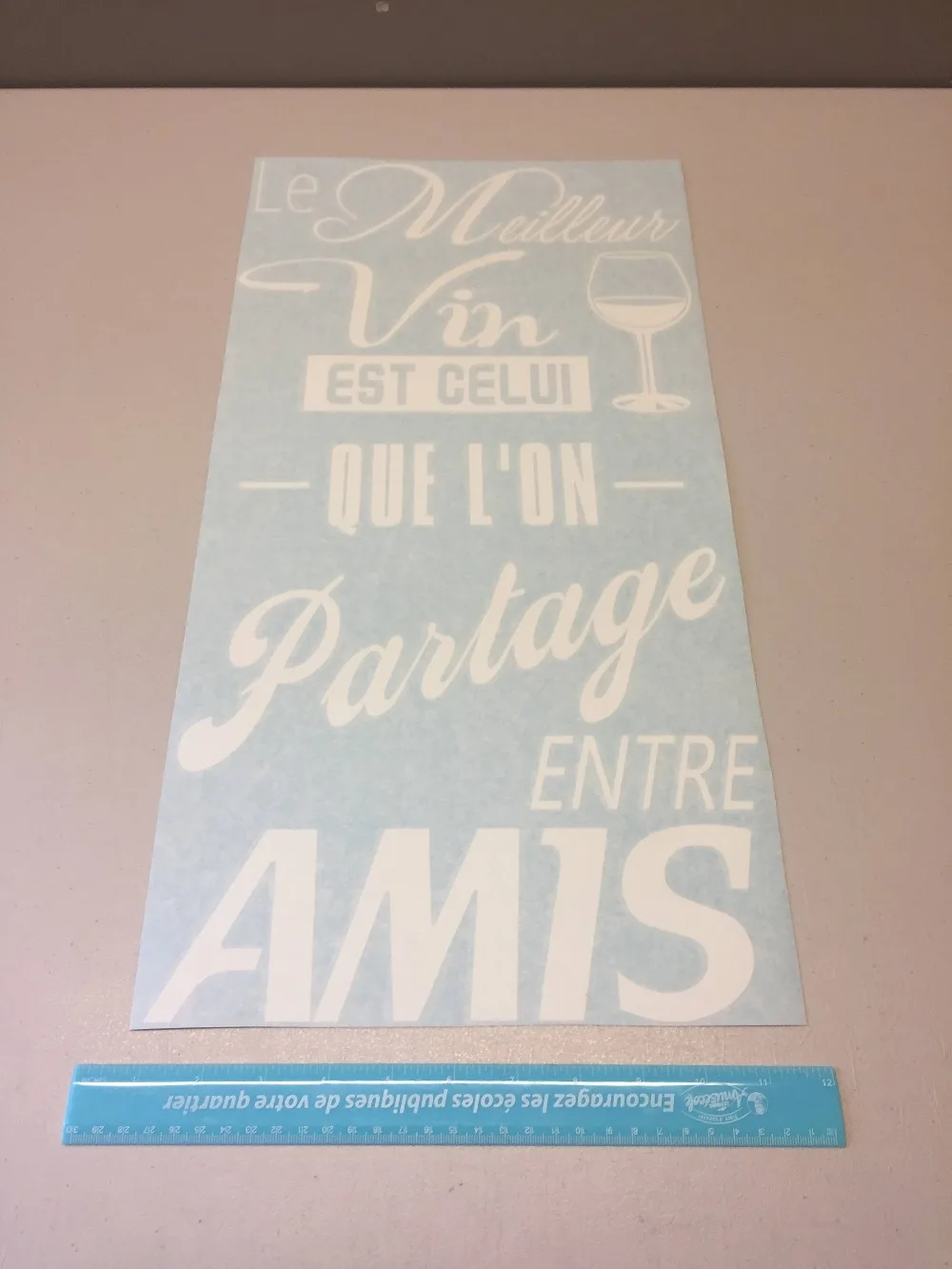 Французский стиль вина vin en francais Le meilleur est celui que l'on partage entre amis пробковая коробка