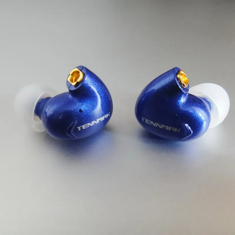 Tennmak Pro синий и золотой двойной Динамический драйвер профессиональный в ухо Спорт отсоединения MMCX наушники с микрофоном VS SE215 SE525