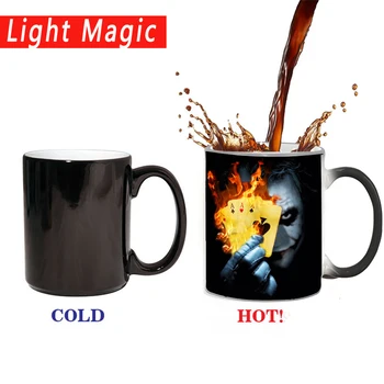 

batman joker mug hot Sensitive mugs 350ml Ceramic coffee Tea milk Mug color changing mug