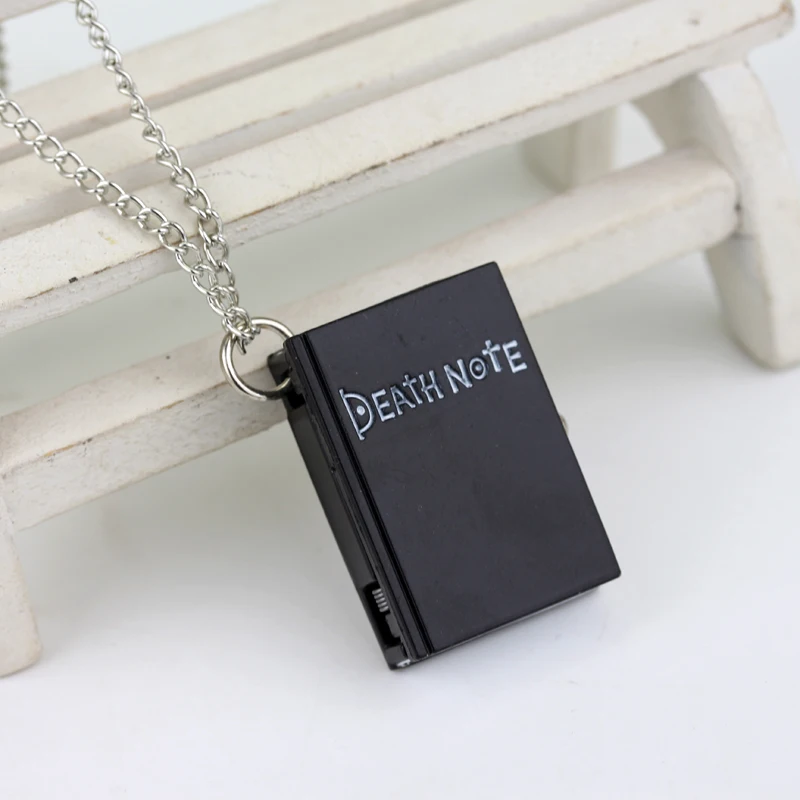 Горячая аниме Death Note карманные часы Мода японский мультфильм Death Note ожерелье с подвеской в виде книги кварцевые часы в подарок