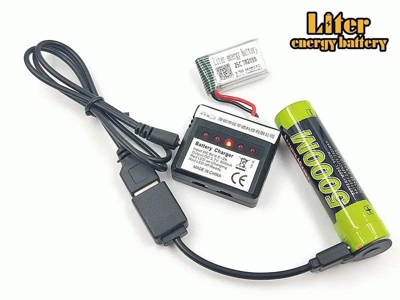 5 шт 3,7 V 400 mAh 702030 25C для Eachine E55 FQ777 FQ17W Батарея с 1 до 5 Зарядное устройство кабель для Радиоуправляемый квадрокоптер запасные части
