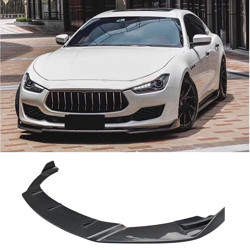 carbon fiber Front Lip Bumper Splitter Apron bodk kit for Maserati ghibli 18-up carbon fiber Front Lip Bumper Splitter Apron bodk kit for Maserati ghibli 18-up