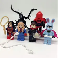 Dhl 300 шт. Супер Герои Фея тартан пижамы Джокер Бэтмен Робин яд Харли Куинн фигурки строительные блоки детские игрушки