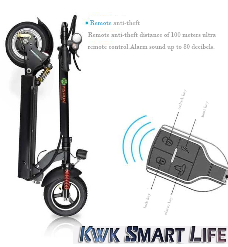 Kwheel H8 800 Вт Мощный электрический скутер 10 дюймов E-scooter