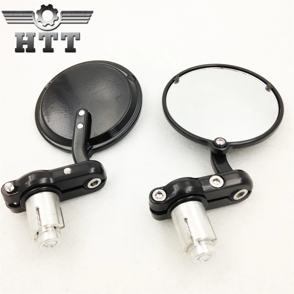 Aftermarket Мотоцикл parts7/8 дюймов Бар Конец Зеркала для Aprilia Vespa Kymco Piaagio AGUSTA KTM BMW черный