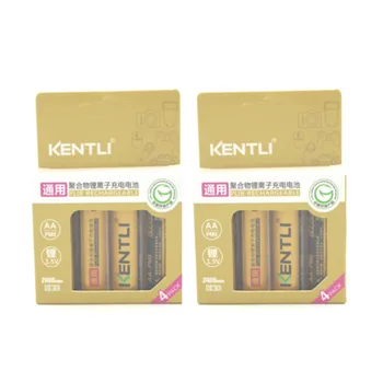 

8pcs/lot KENTLI 1.5V AA 2400mWh Lithium Li-ion Li-polymer Rechargeble Battery