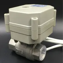 Tf15-s2-c 2 варианта Нержавеющая сталь BSP/NPT 1/2 ''DN15 Электрический водяной Клапан AC110V-220V 2/5 провода CE металла Шестерни