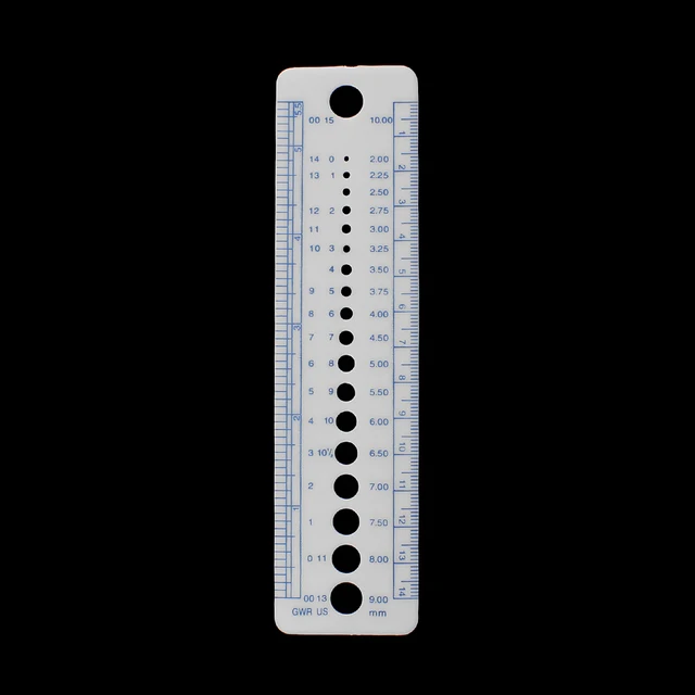 Knitting Needle Gauge Ruler Acrylic Knitting Needle Sizer