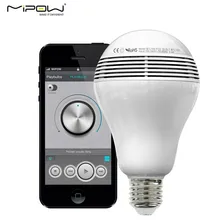 MIPOW PlayBulb, беспроводной Bluetooth 4,0, умный светодиодный динамик, декоративный светильник для рождественской вечеринки, лампочка, бесплатное управление через приложение, 3 Вт, 110-240 В
