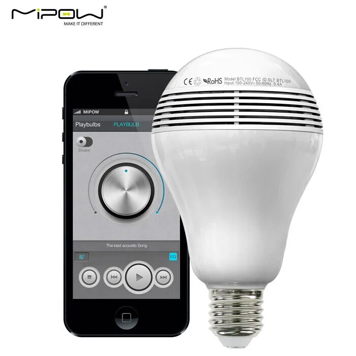 

MIPOW PlayBulb Wireless Bluetooth 4,0 Speaker Smart LED New Chrismas Party Decorative Light Bulb free App Control 3W 110V - 240V